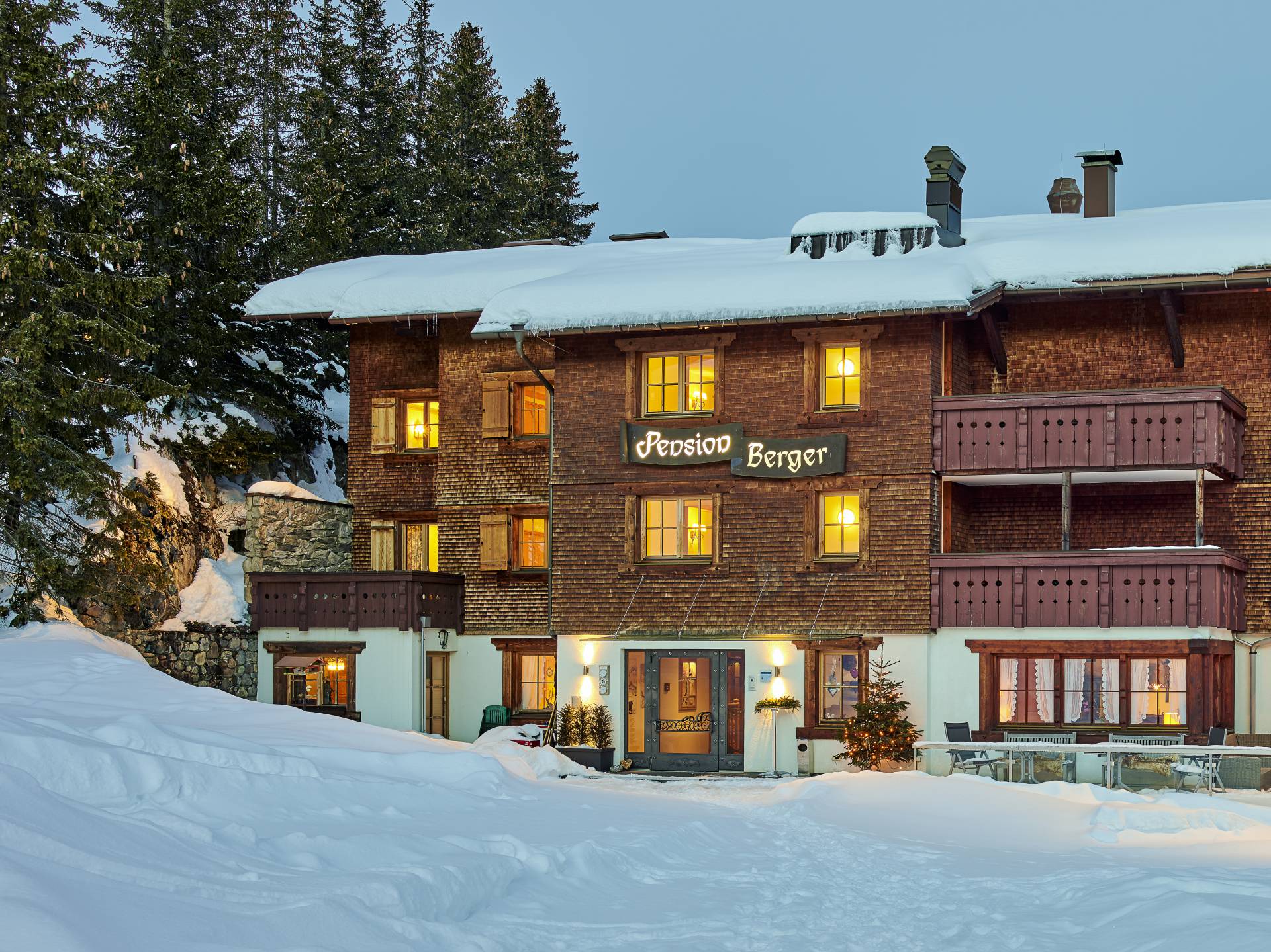 Pension Berger im Winter