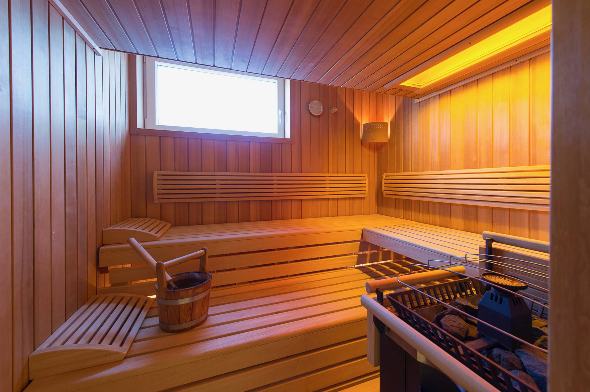 Sauna in der Pension Berger in Oberlech