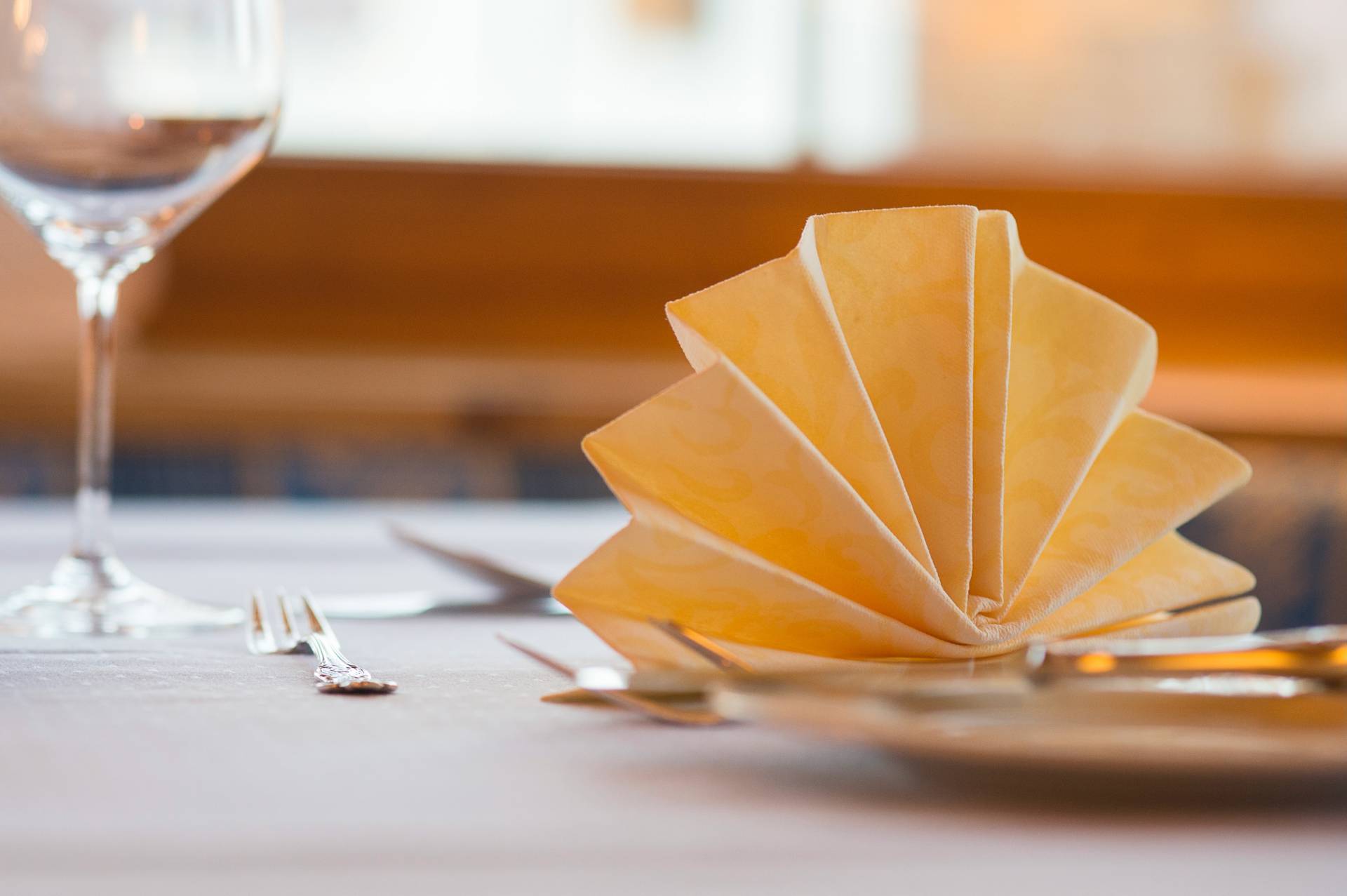 Tischdeko in der Pension Berger