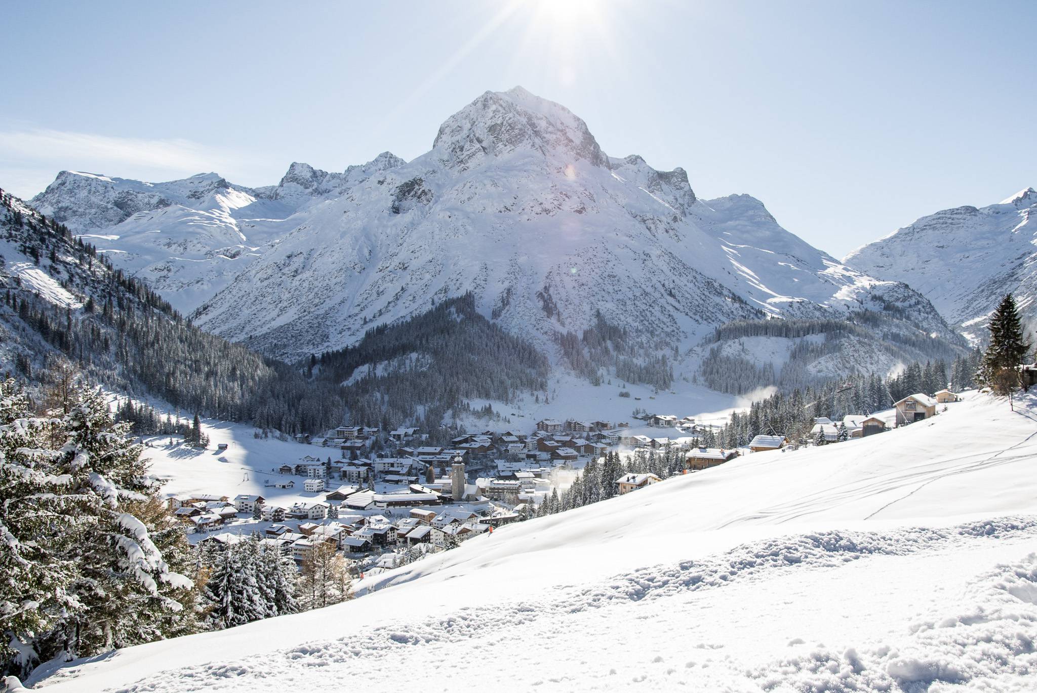 Winterlandschaft in Oberlech