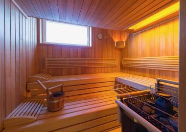 Sauna in der Pension Berger in Oberlech