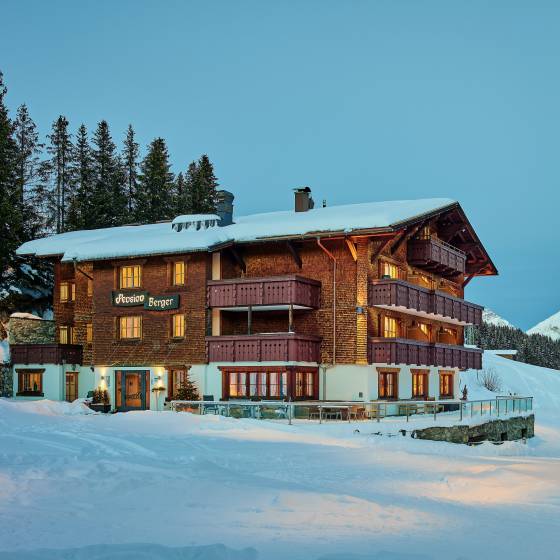 Pension Berger im Winter