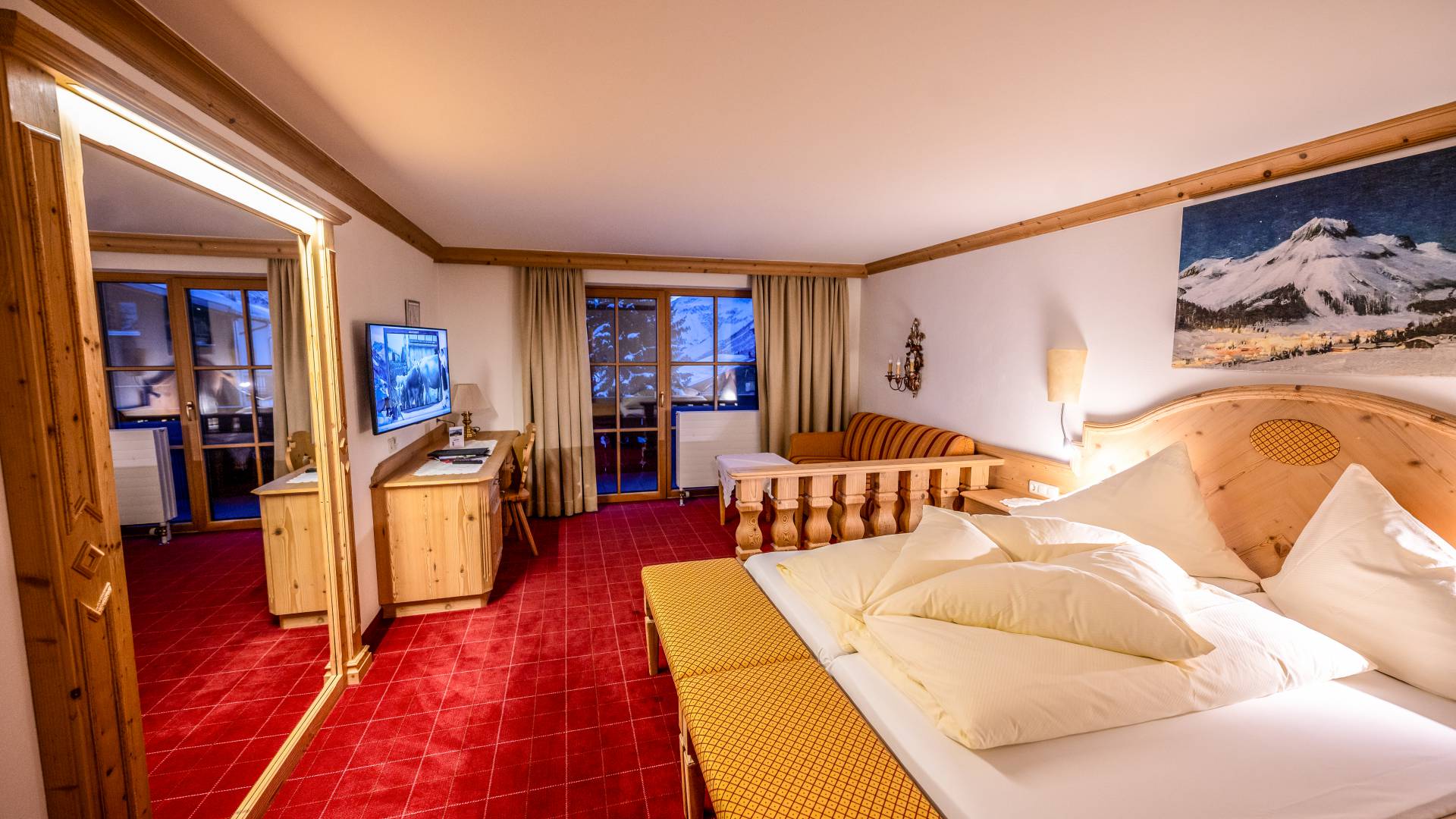 Komfort-Doppelzimmer mit Südbalkon