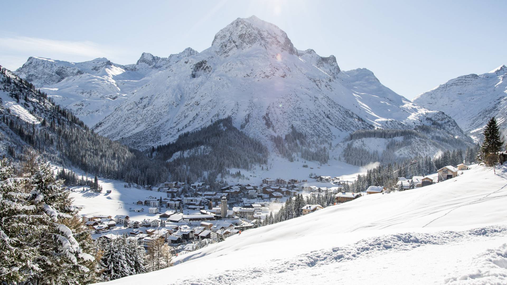 Winterlandschaft in Oberlech